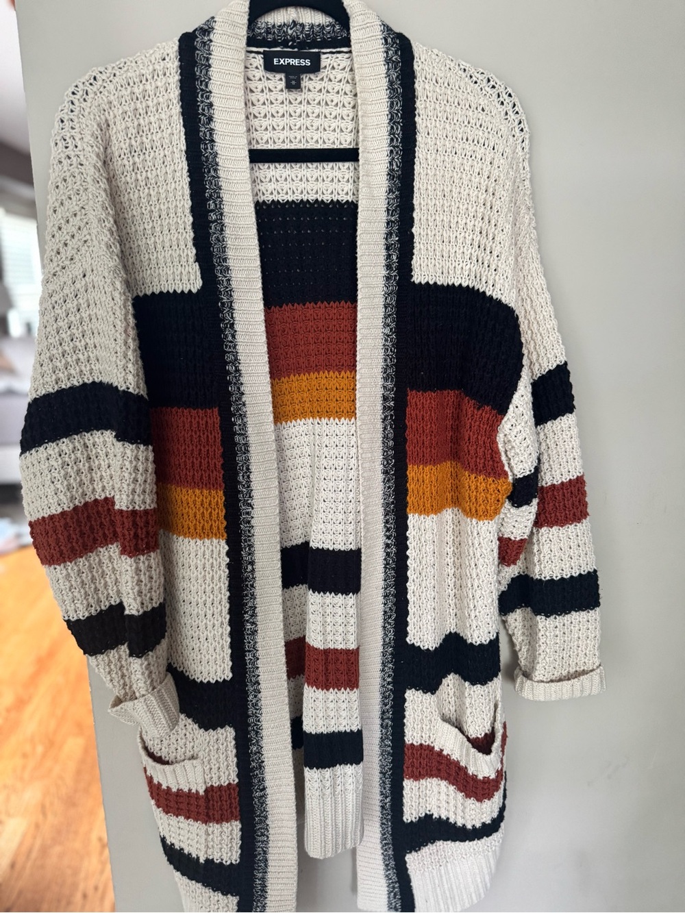 Express Knit Open-Front Cardigan Duster